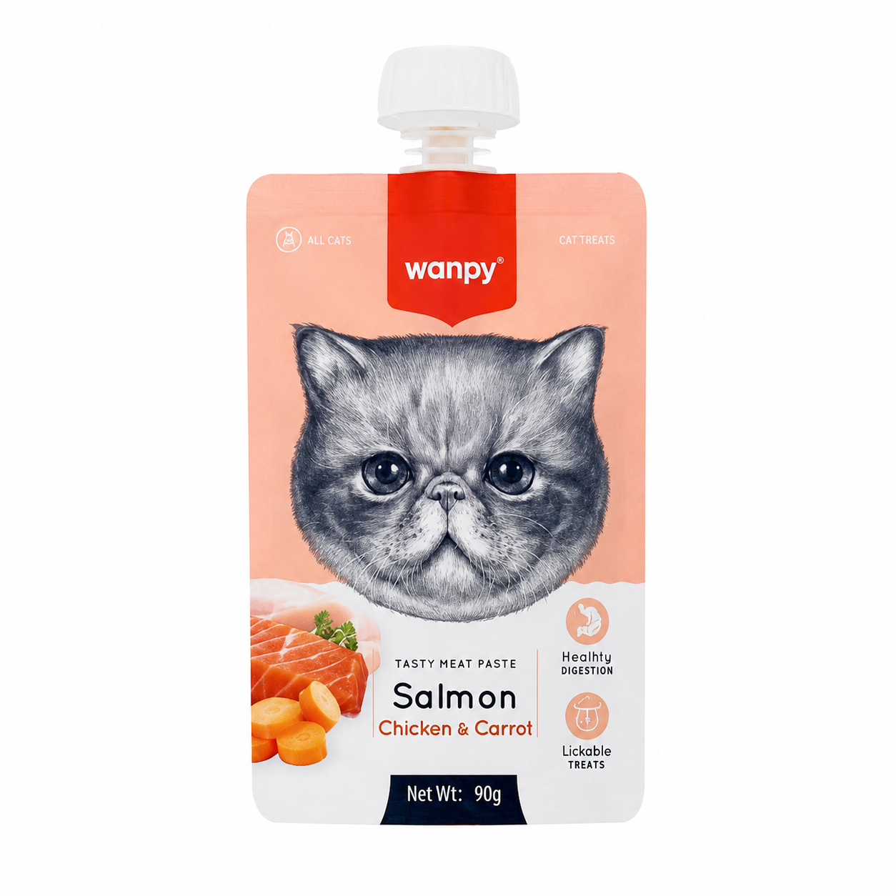پودینگ ونپی گلبهی طعم سالمون و مرغ و هویج وزن ۹۰ گرم