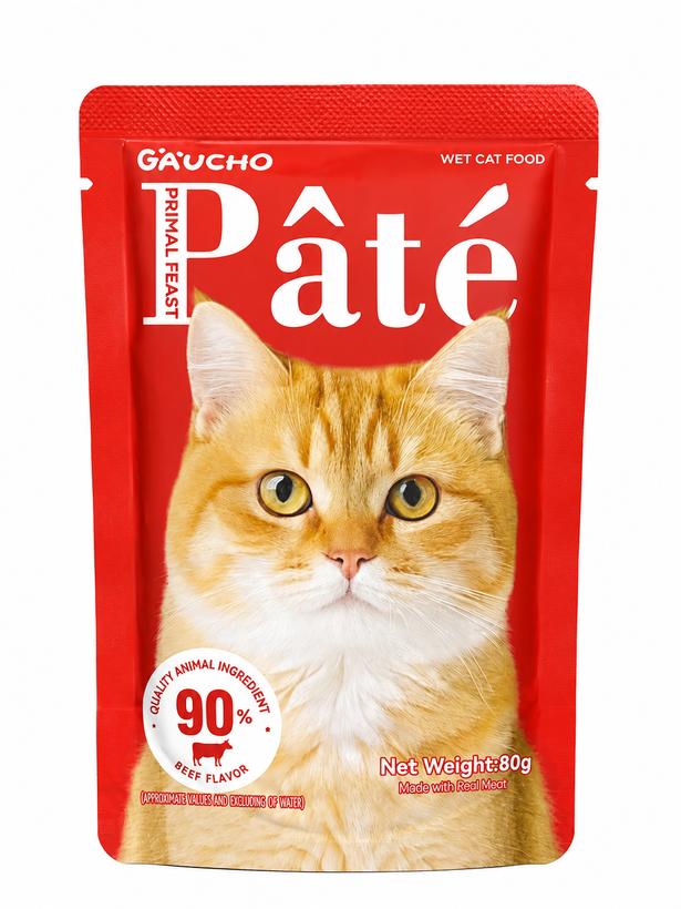 پوچ گاچو گربه بالغ طعم گوشت(80گرم )